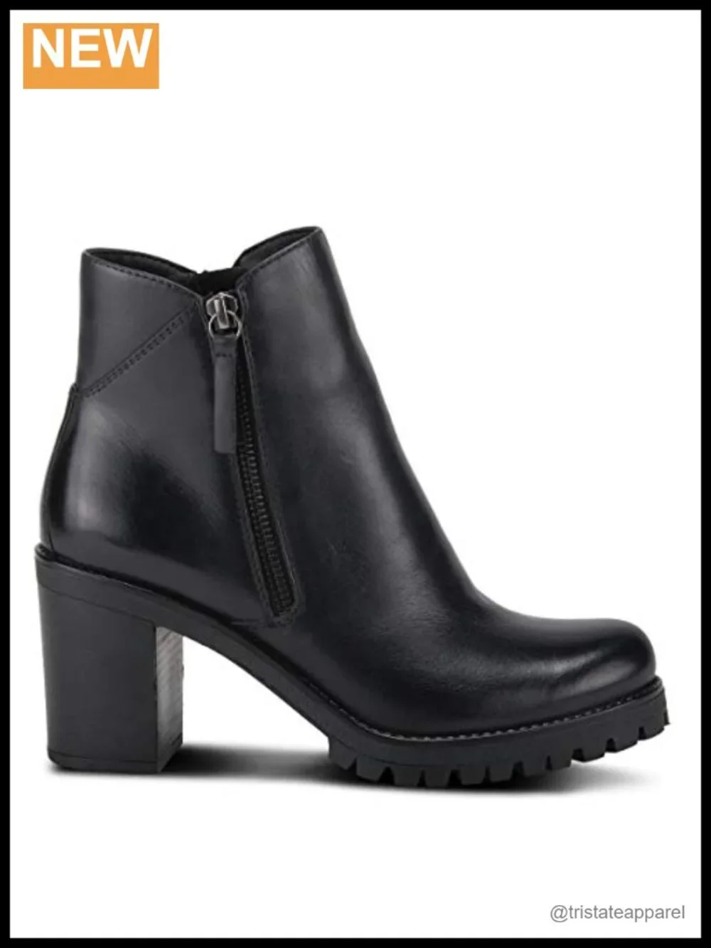 Spring Step Women's Dealey Leather Ankle Booties with Zip Closure